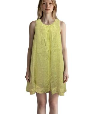 EVERY Breezy Ramie Yellow Mini Dress
